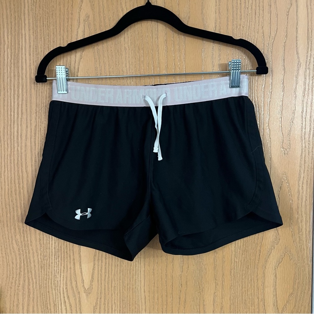 Black Athletic Shorts with Moisture-Wicking Fabric and Stretch Fit